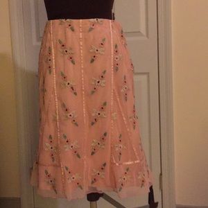 Skirt Identify by Lord and Taylor Embroidered